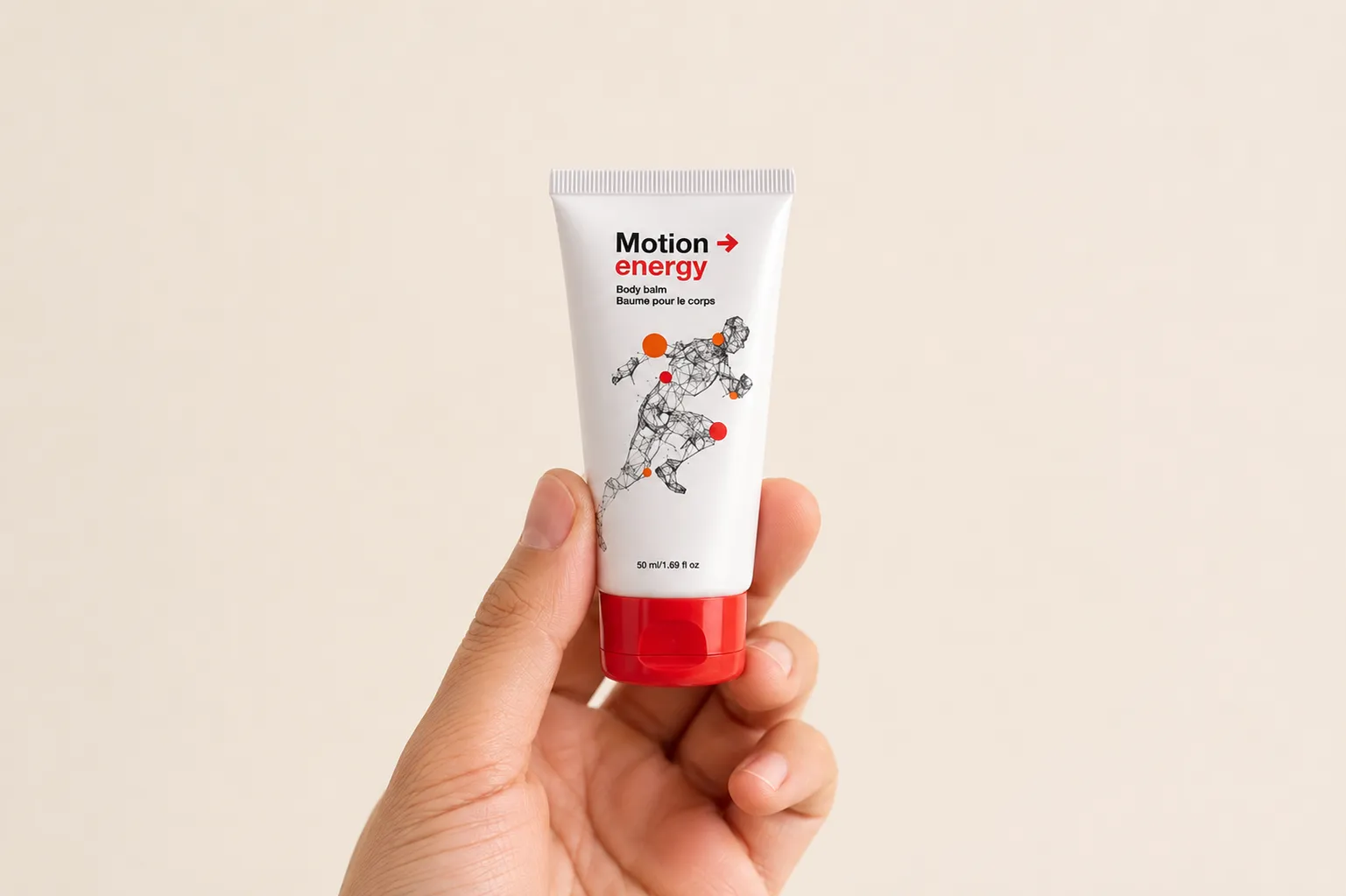 Motion Energy — the package held in a hand
