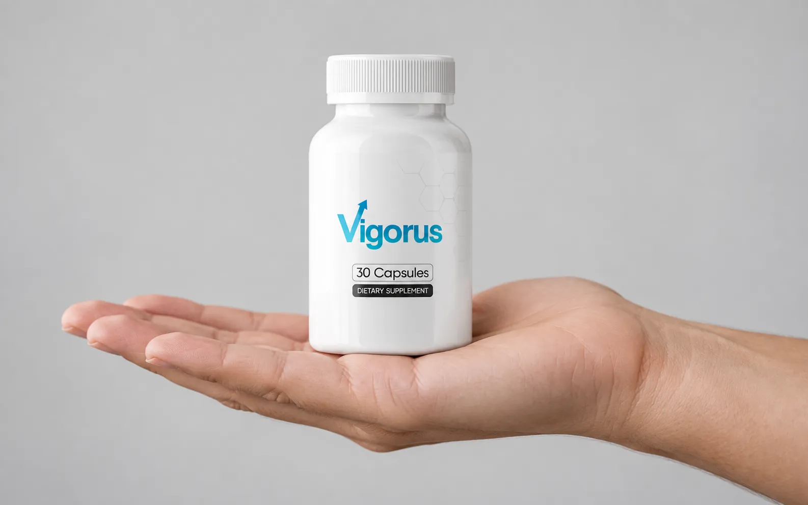 Vigorus — the package held in a hand