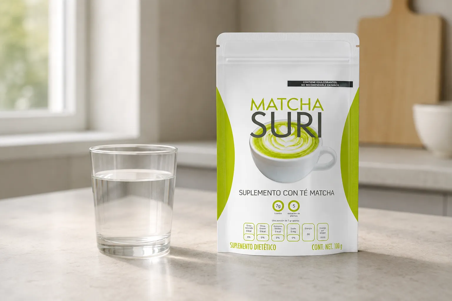 Matcha Suri — the package in everyday use
