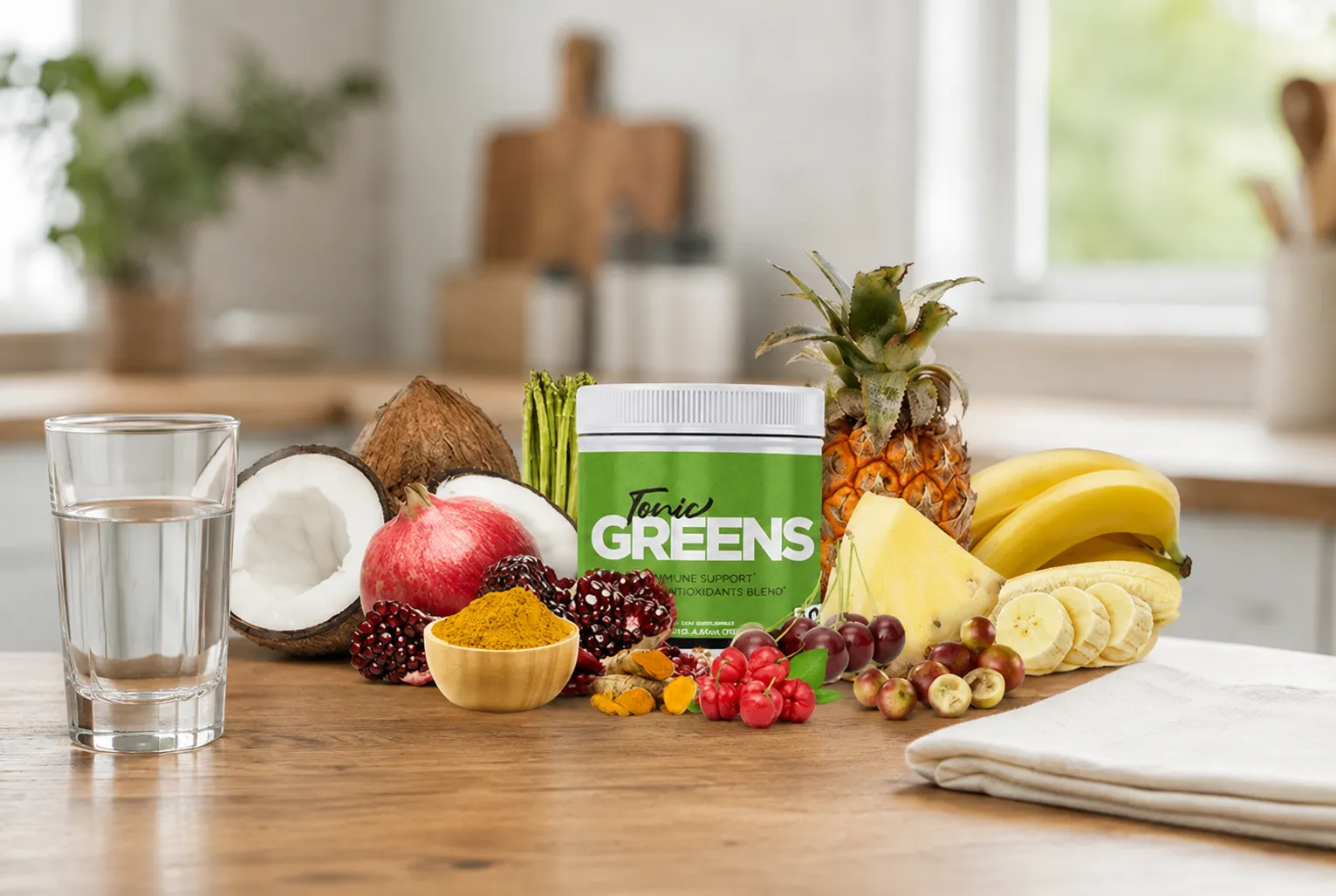 TonicGreens — the package in everyday use