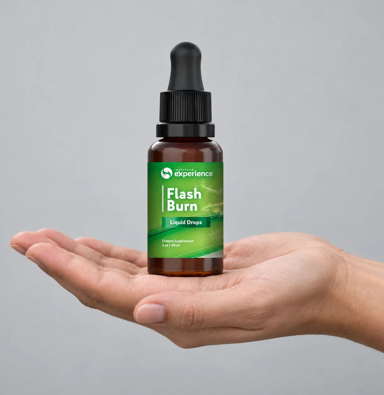 FlashBurn — the package held in a hand