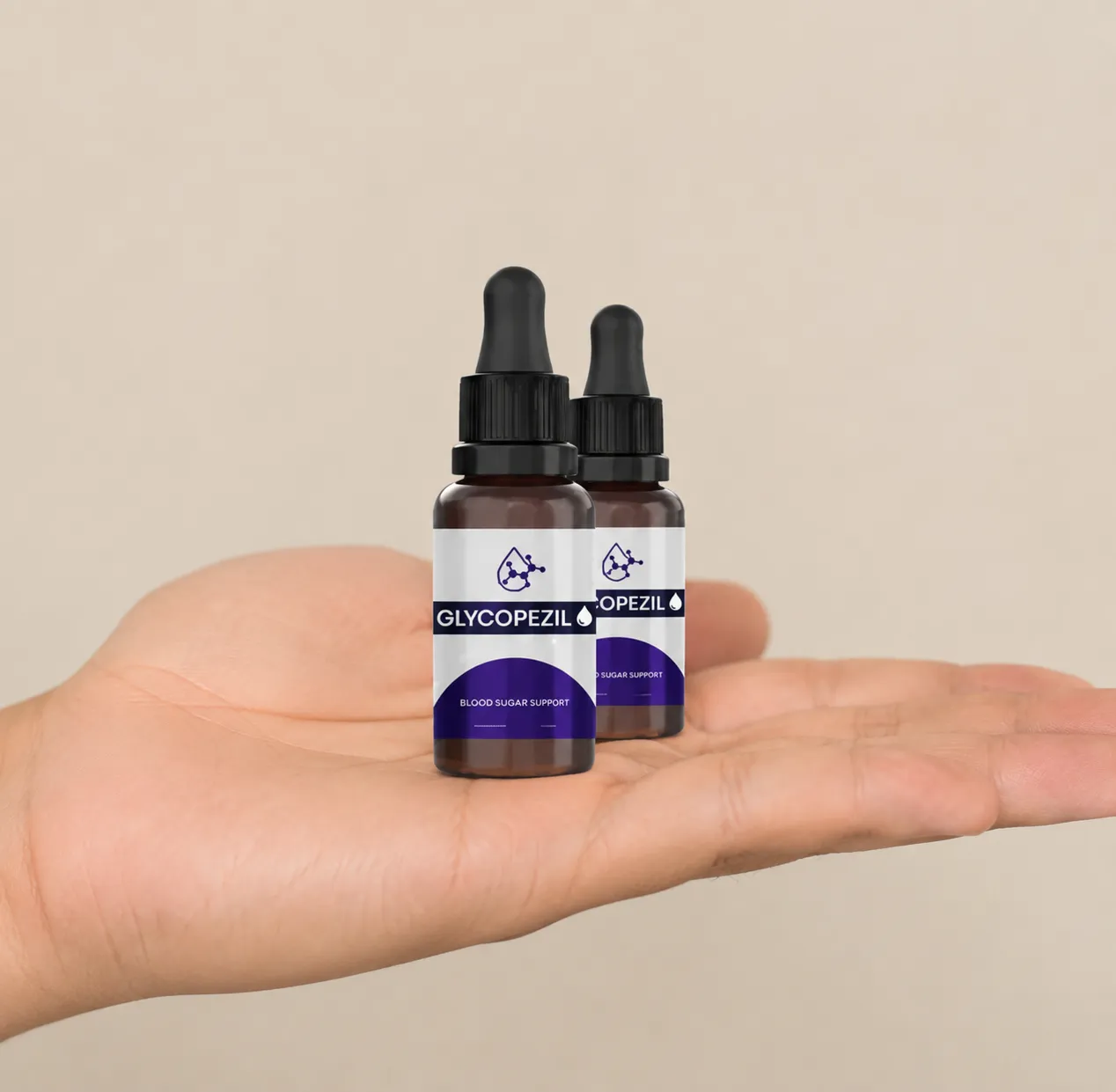 GlycoPezil — the package held in a hand