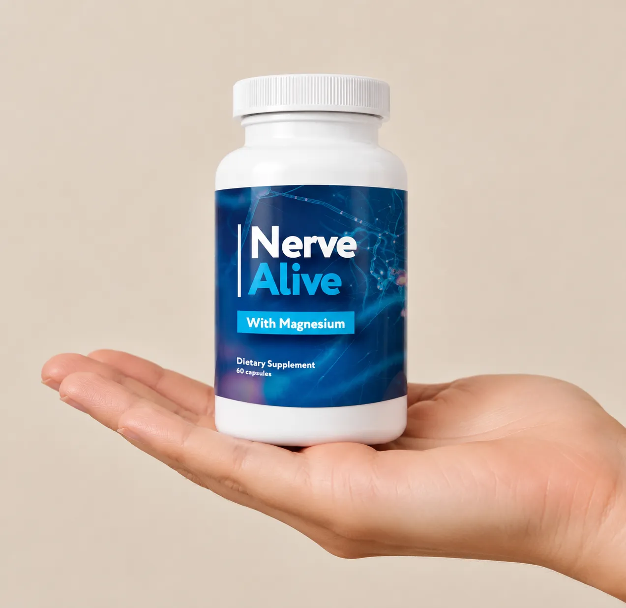 NerveAlive — the package held in a hand