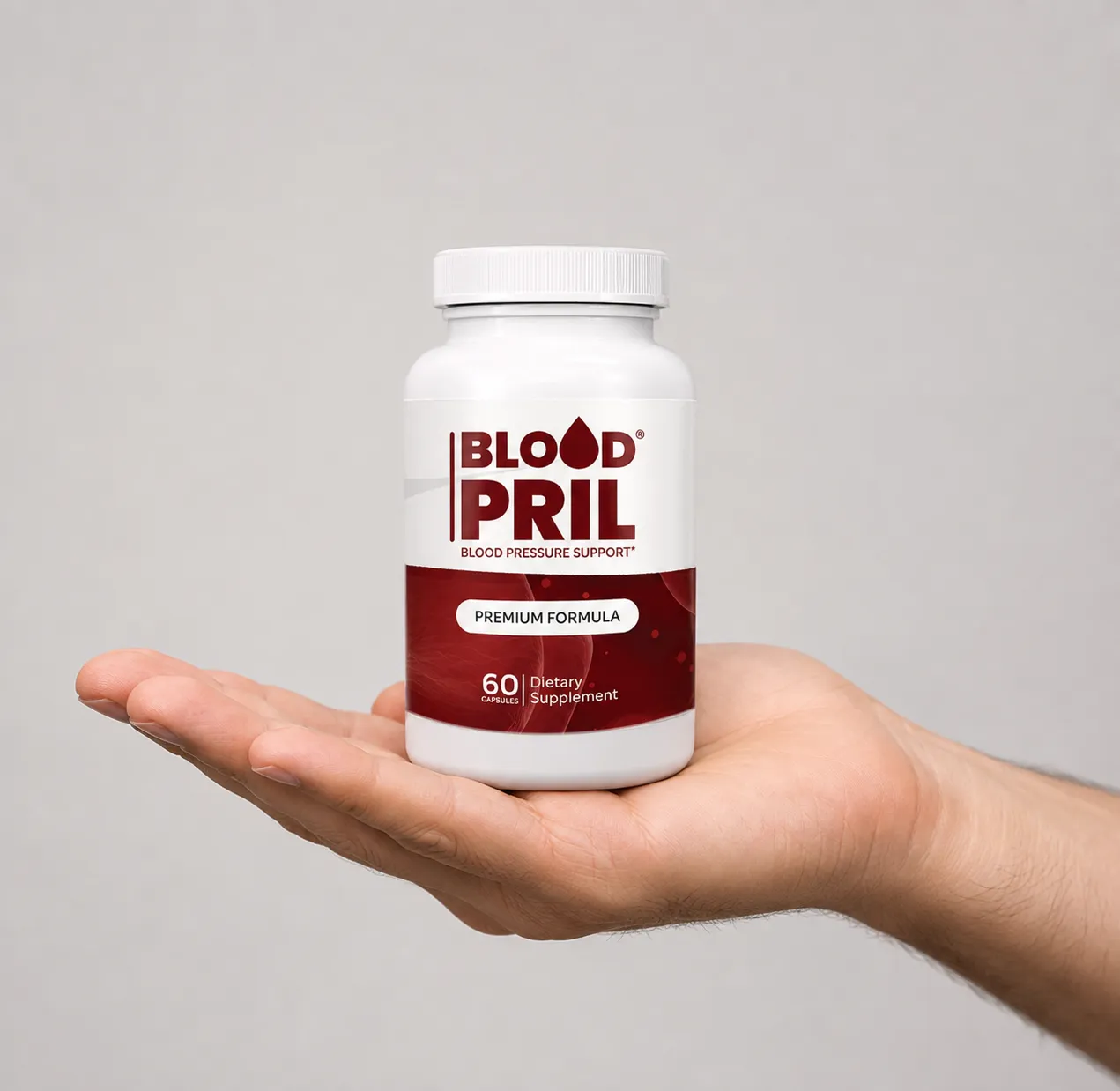 Bloodpril — the package held in a hand