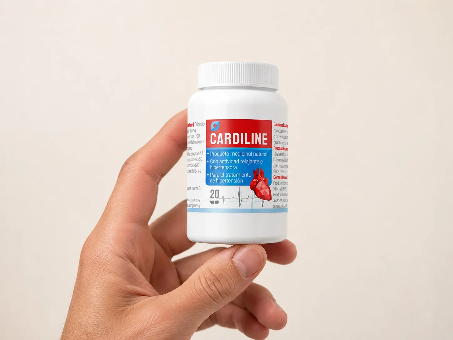 Cardiline USA — the package held in a hand